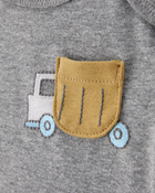 Baby Boy 5-Pack Construction Short-Sleeve Cotton Bodysuits, image 2 of 9 slides