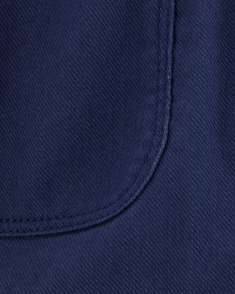 Baby Pull-On Twill Shorts - Navy, image 3 of 4 slides