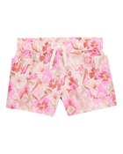 Baby Floral Print Drawstring Shorts - Pink, image 1 of 5 slides