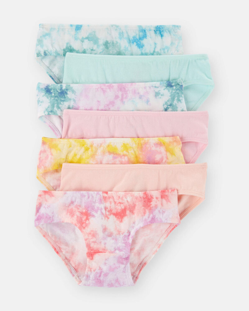 Toddler 7-Pack Tie-Dye Hipster Stretch Cotton Undies, image 3 of 4 slides