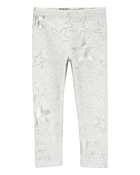 Baby Sparkly Star Cozy Fleece Leggings, image 1 of 5 slides