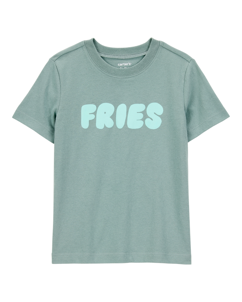 Toddler Fries Short-Sleeve Graphic Tee - Green, image 1 of 2 slides