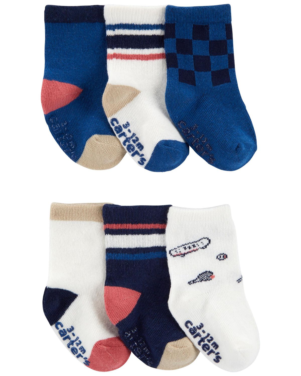Multi Baby 6Pack Sports Socks