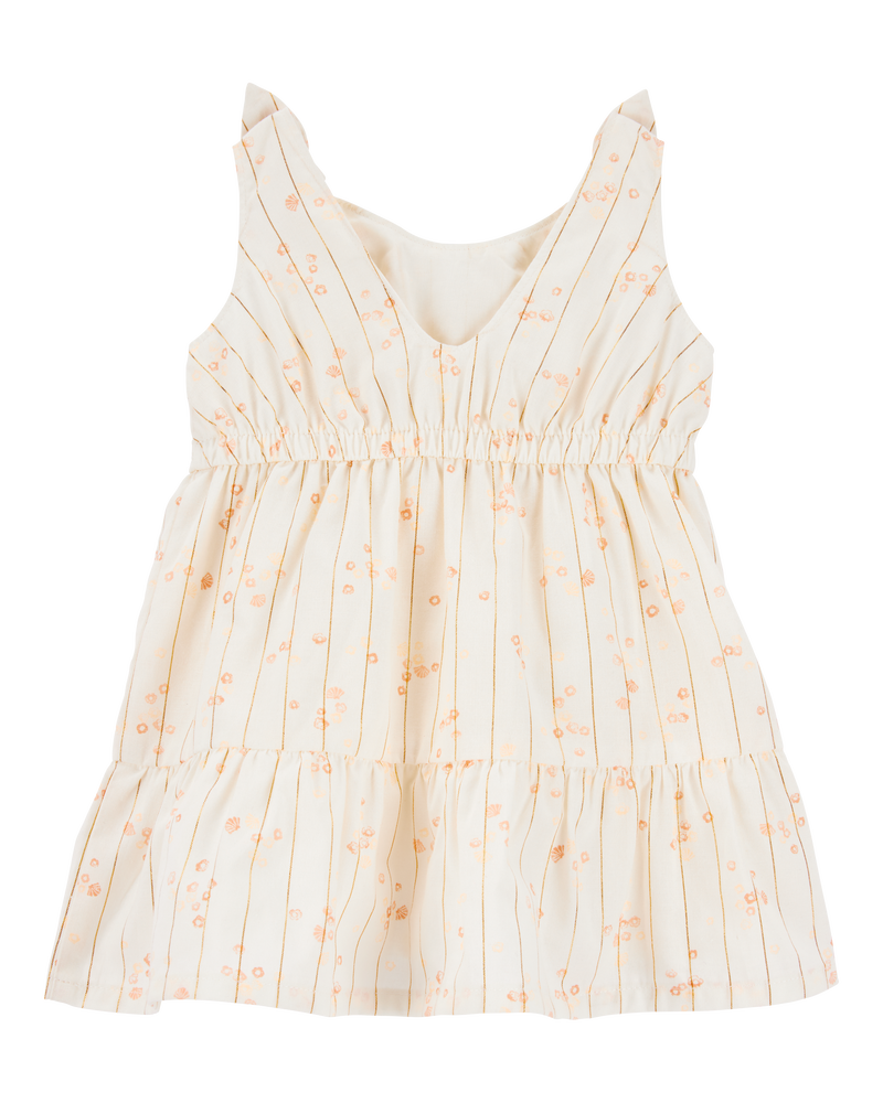 Baby Floral Tiered Dress - Ivory, image 2 of 4 slides