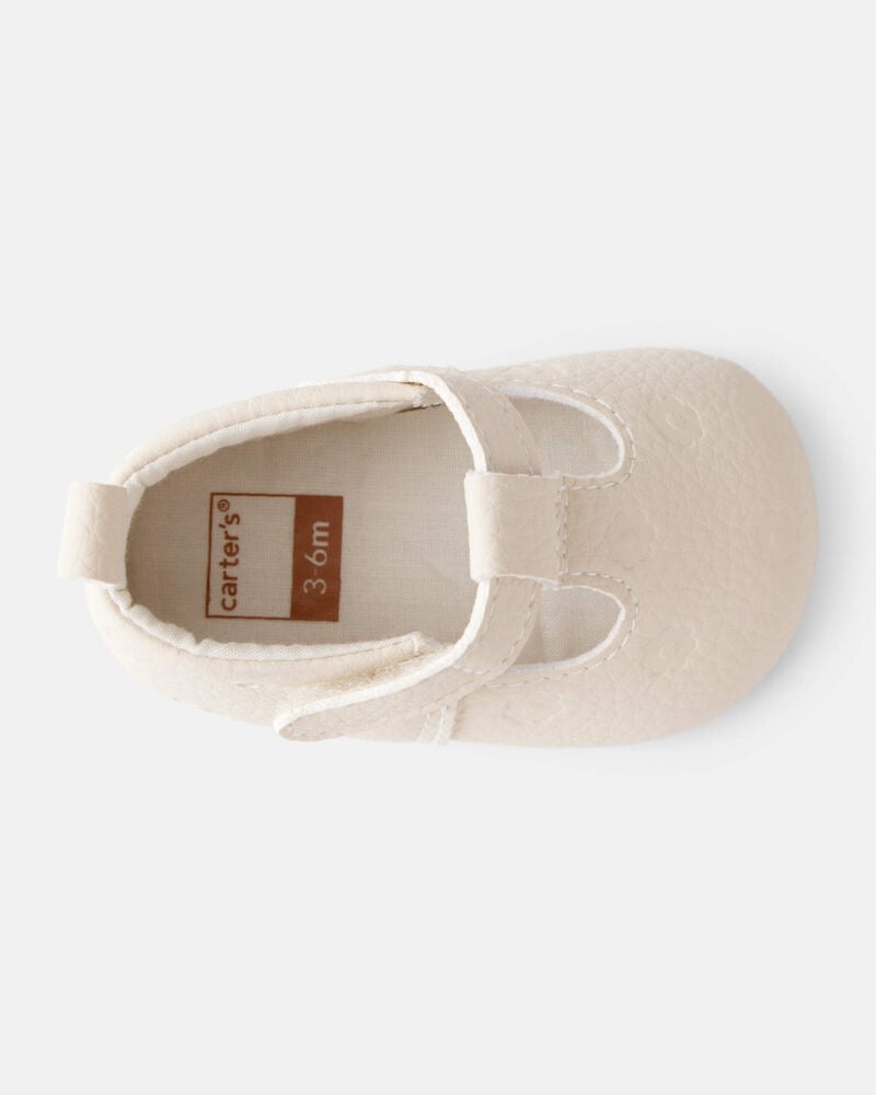 Baby Girl Flower Mary Jane Shoes - Cream, image 4 of 6 slides