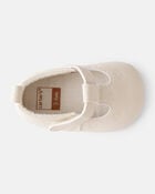 Baby Girl Flower Mary Jane Shoes - Cream, image 4 of 6 slides