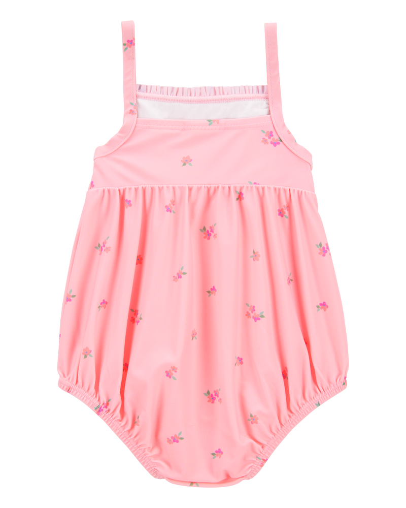Baby 1-Piece Floral Swimsuit - Pink, image 3 of 5 slides
