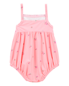 Baby 1-Piece Floral Swimsuit - Pink, image 3 of 5 slides