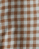 Baby Organic Cotton Gauze Button-Front Jumpsuit in Gingham, image 2 of 4 slides