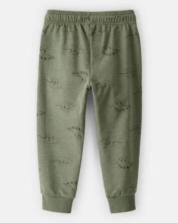 Toddler Boy Dinosaur French Terry Jogger - Green, 