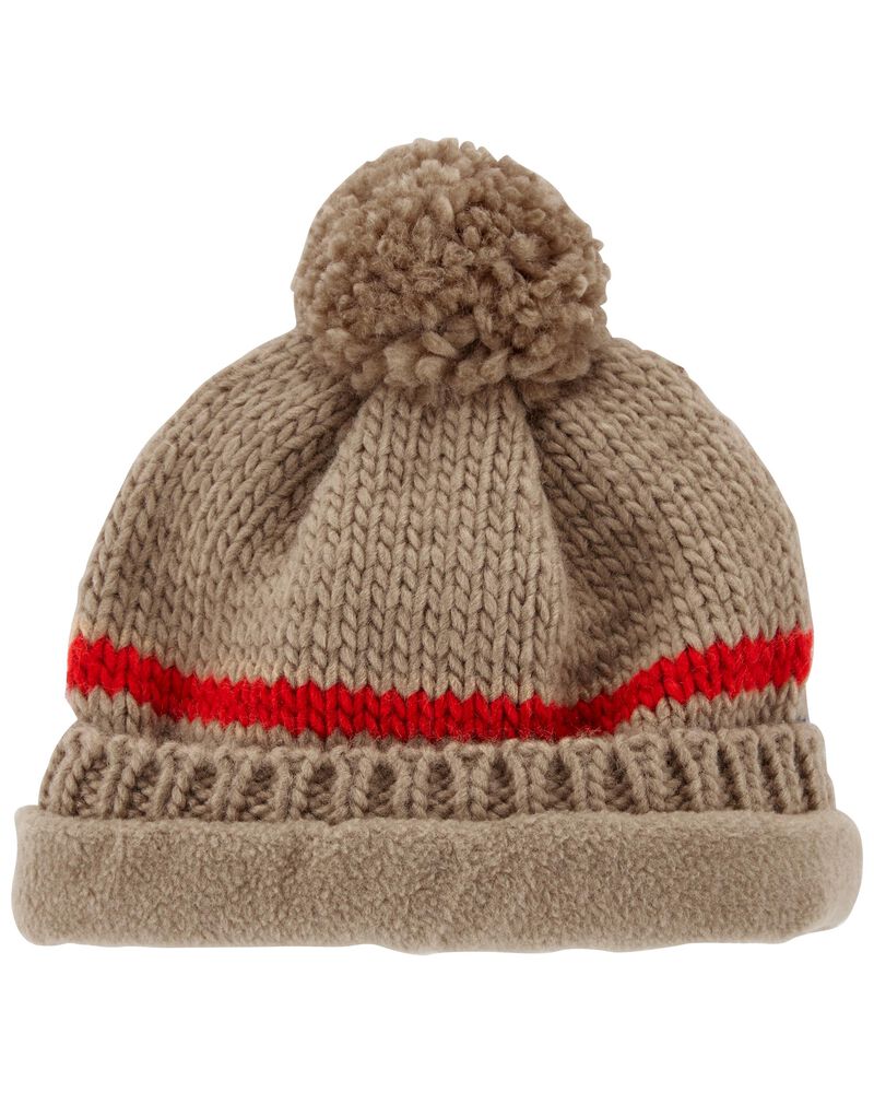Toddler Striped Knit Cap, image 2 of 3 slides