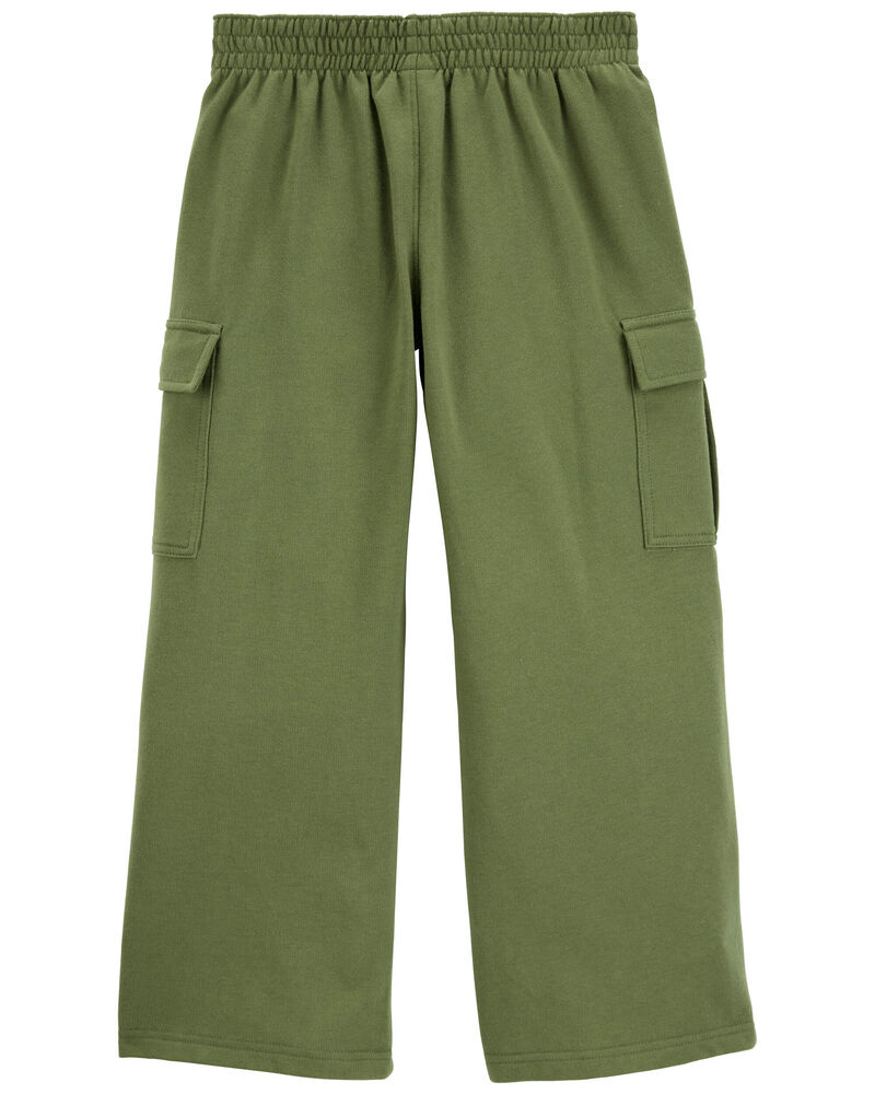 Kid Pull-On French Terry Cargo Pants, image 2 of 5 slides