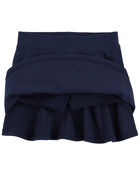 Toddler Ponte Knit Uniform Skirt, image 2 of 3 slides