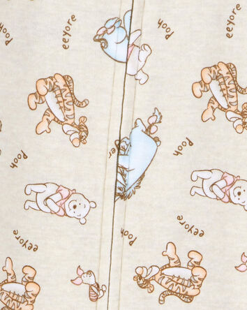 Baby Winnie The Pooh Snug Fit Cotton Footie 1-Piece Pajamas, 
