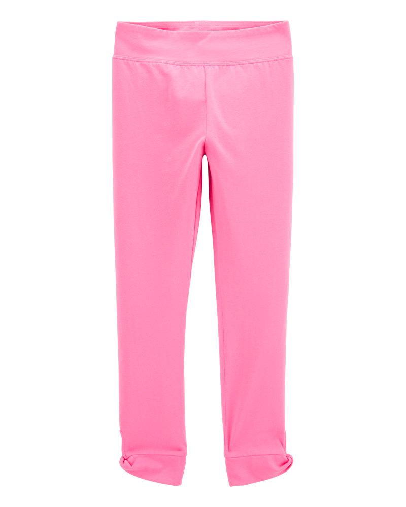 Kid High-Rise Twisted-Hem Pants - Pink, image 1 of 5 slides