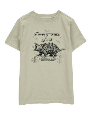 Kid Turtle Short-Sleeve Graphic Tee - Grey, 