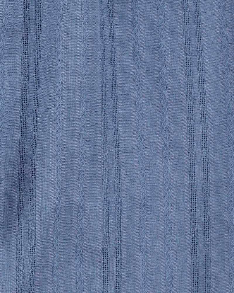 Baby Seersucker Drawstring Shorts - Blue, image 3 of 4 slides