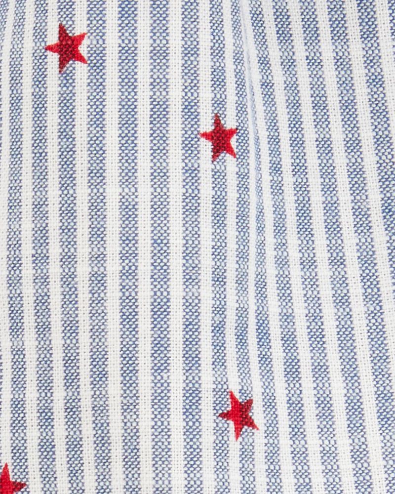Toddler Striped Star Print Tank - Blue, image 2 of 4 slides