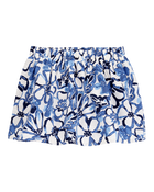 Baby Floral Linen Look-Alike Pull-On Skort - Blue, image 1 of 4 slides