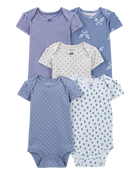 Baby 5-Pack Butterfly Short-Sleeve Bodysuits, image 1 of 8 slides