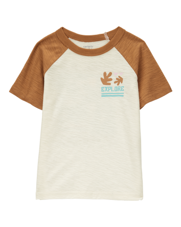 Toddler Cotton Short-Sleeve Tee - Brown, 