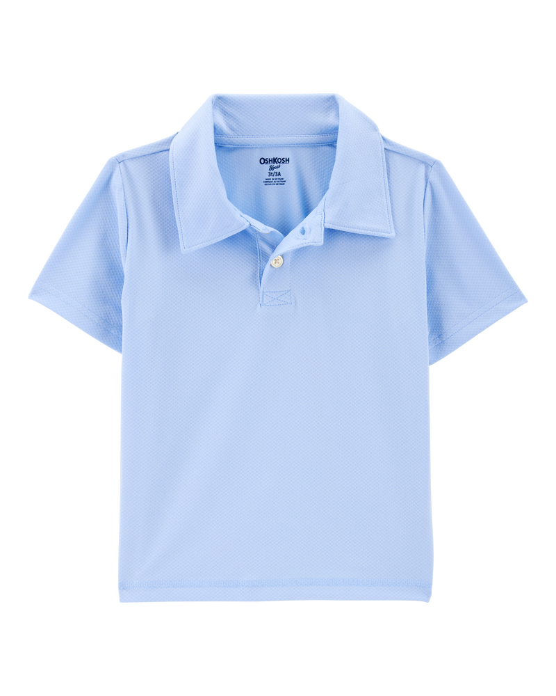 Toddler 3-Pack Active Uniform Polo Shirts in Moisture Wicking BeCool™ Fabric - Blue, image 2 of 3 slides