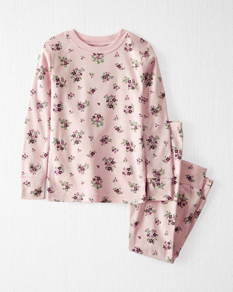 Toddler Organic Cotton Pajamas Set in Wildberry Bouquet, image 1 of 4 slides