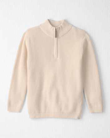 Boys Organic Cotton Quarter-Zip Pullover, 