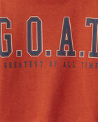 Boys GOAT French Terry Pullover Sweatshirt - Orange, image 2 of 3 slides