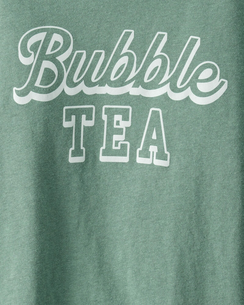 Girls Bubble Tea Short-Sleeve Graphic Tee - Green, image 2 of 3 slides