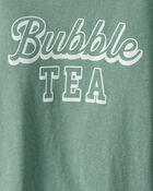 Girls Bubble Tea Short-Sleeve Graphic Tee - Green, image 2 of 3 slides