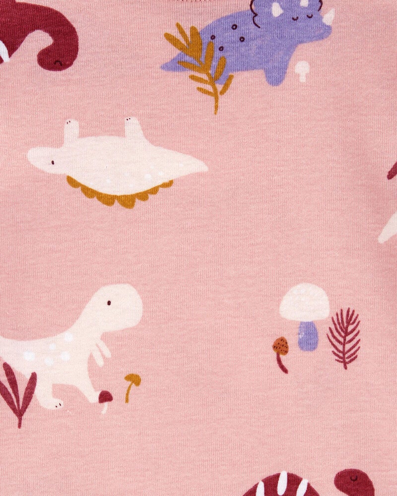 Baby 4-Piece Dinosaur Cotton Blend Pajamas, image 3 of 4 slides