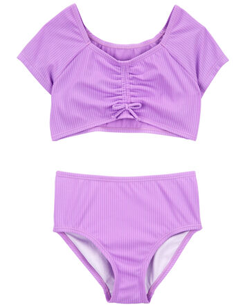 Kid 2-Piece Ribbed Swimsuit, 