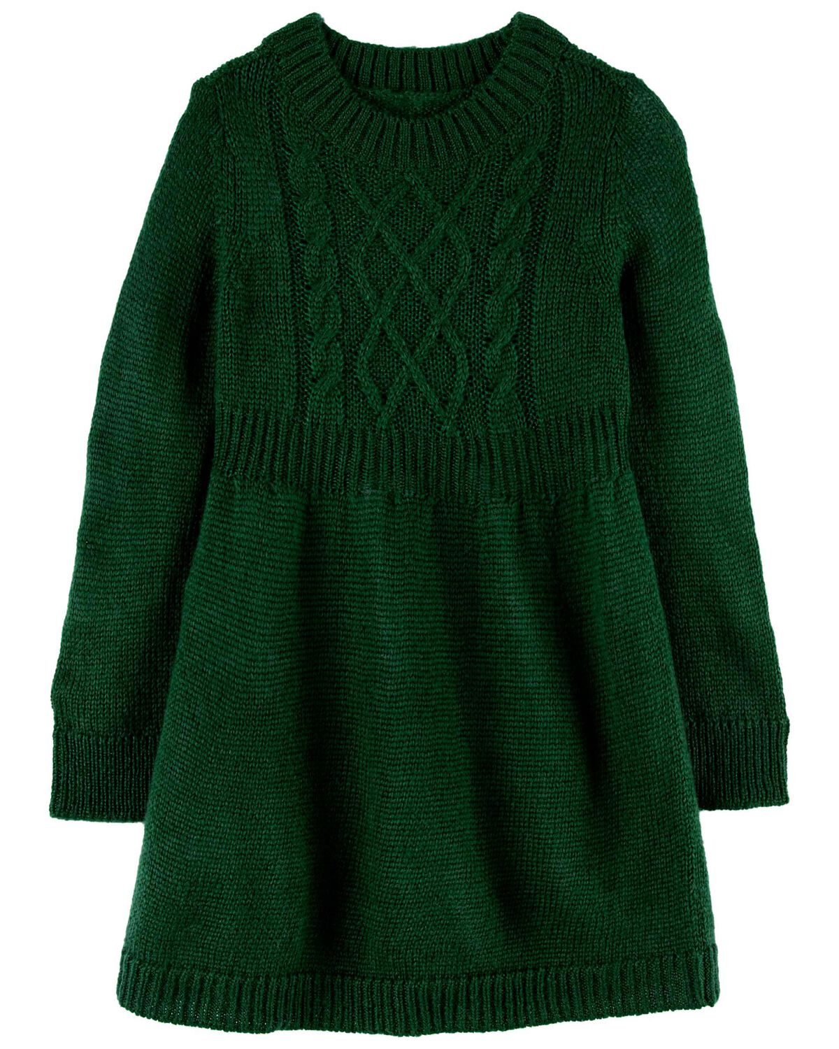 Green Toddler Long Sleeve Sweater Knit Dress | carters.com