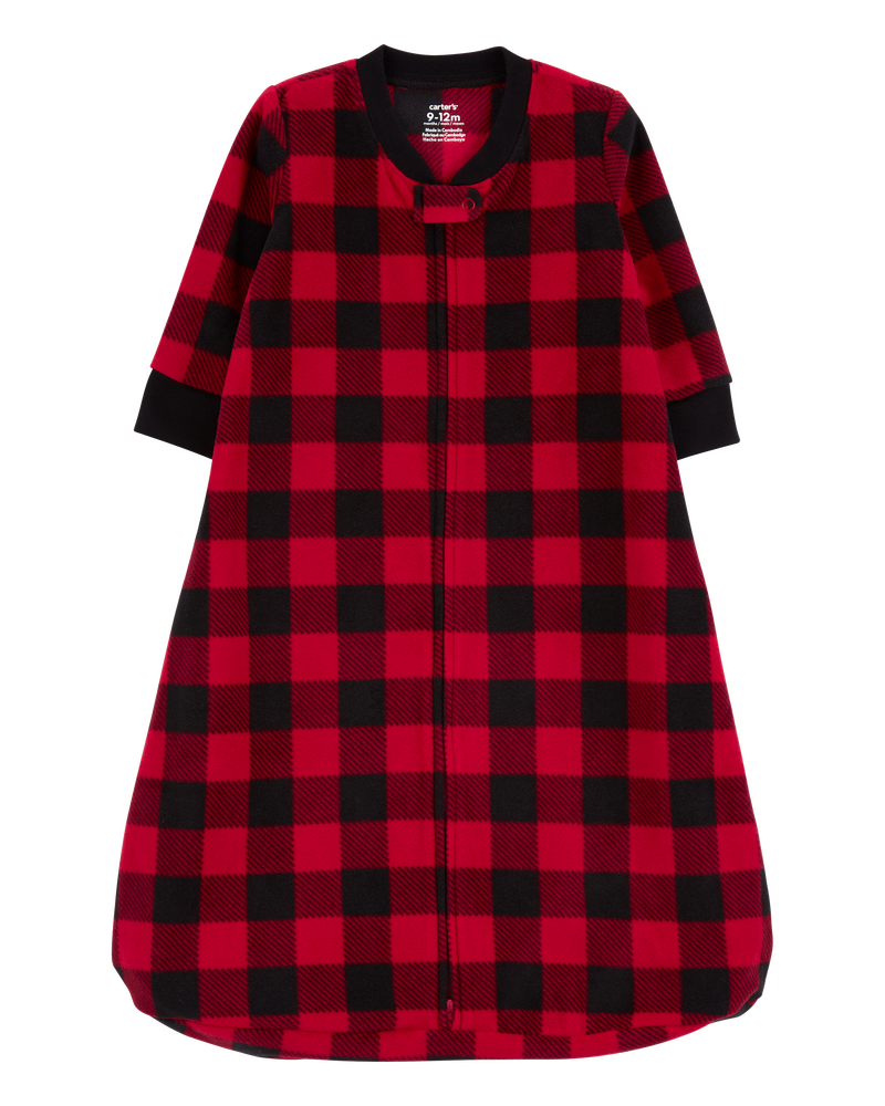 Baby Buffalo Check 2-Way Zip Fleece Sleep Bag, image 1 of 4 slides