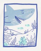 Toddler Shark Short-Sleeve Graphic Tee - Ivory, image 2 of 3 slides