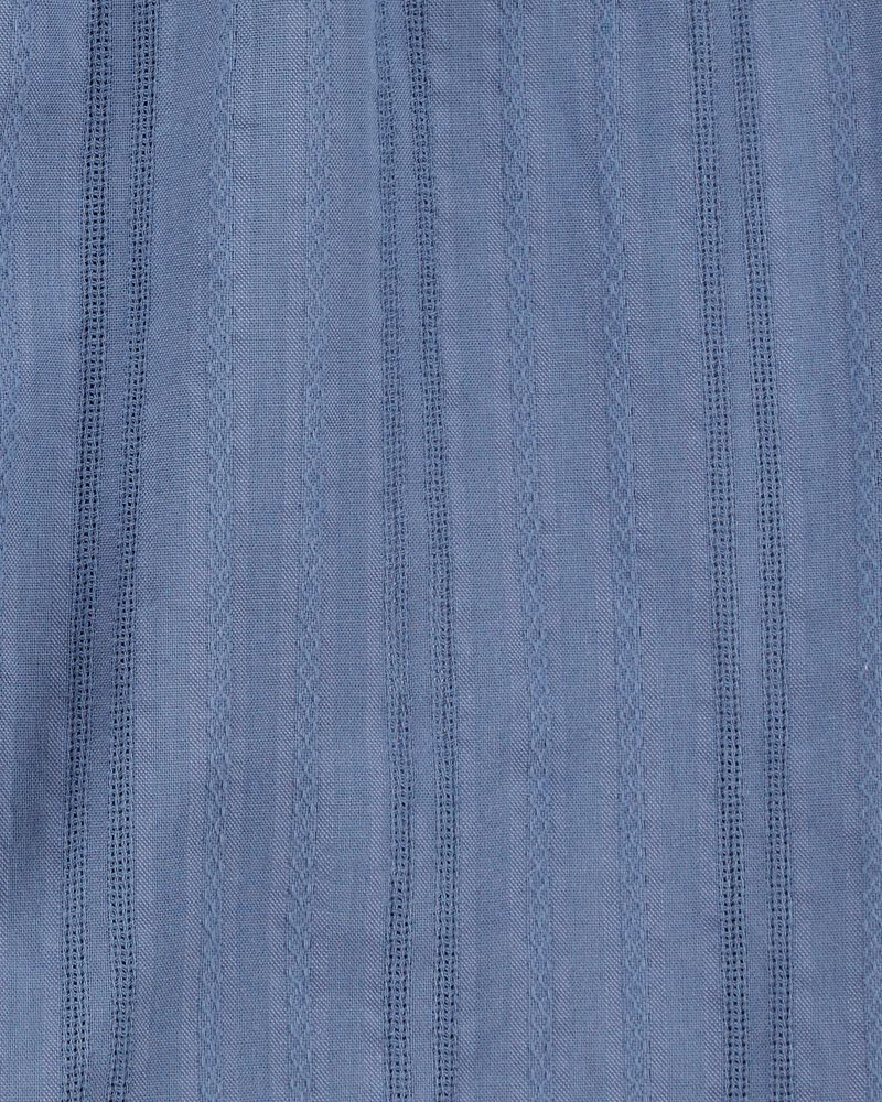 Toddler 2-Piece Seersucker Button-Down Shirt & Drawstring Shorts Set - Blue, image 5 of 9 slides