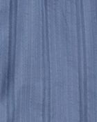 Toddler 2-Piece Seersucker Button-Down Shirt & Drawstring Shorts Set - Blue, image 5 of 9 slides