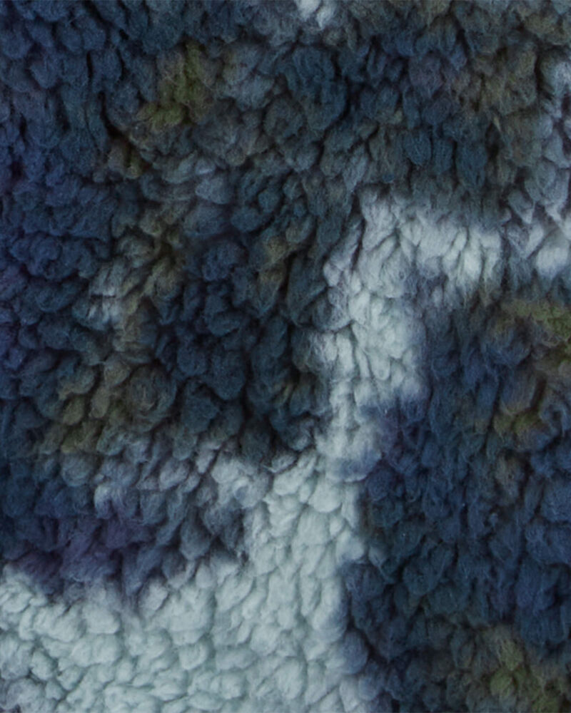 Baby Tie Dye Fleece Knit Jacket - Navy, image 3 of 4 slides