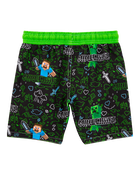 Kid Minecraft® Swim Trunks - Green, image 2 of 3 slides