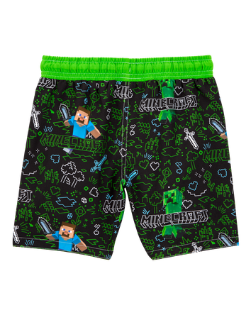 Kid Minecraft® Swim Trunks - Green, 