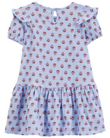 Toddler Floral Crinkle Jersey Dress, 