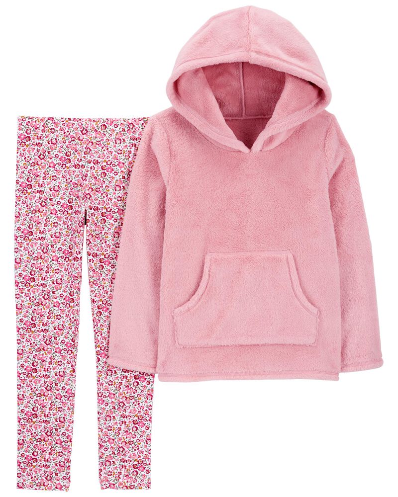 Kid 2-Piece Fuzzy Pullover & Legging Set, image 1 of 3 slides