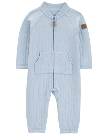 Baby Zip-Up Doubleknit Jumpsuit, 