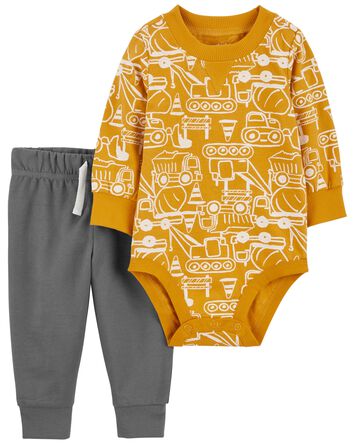 Baby 2-Piece Construction Bodysuit Pant Set, 