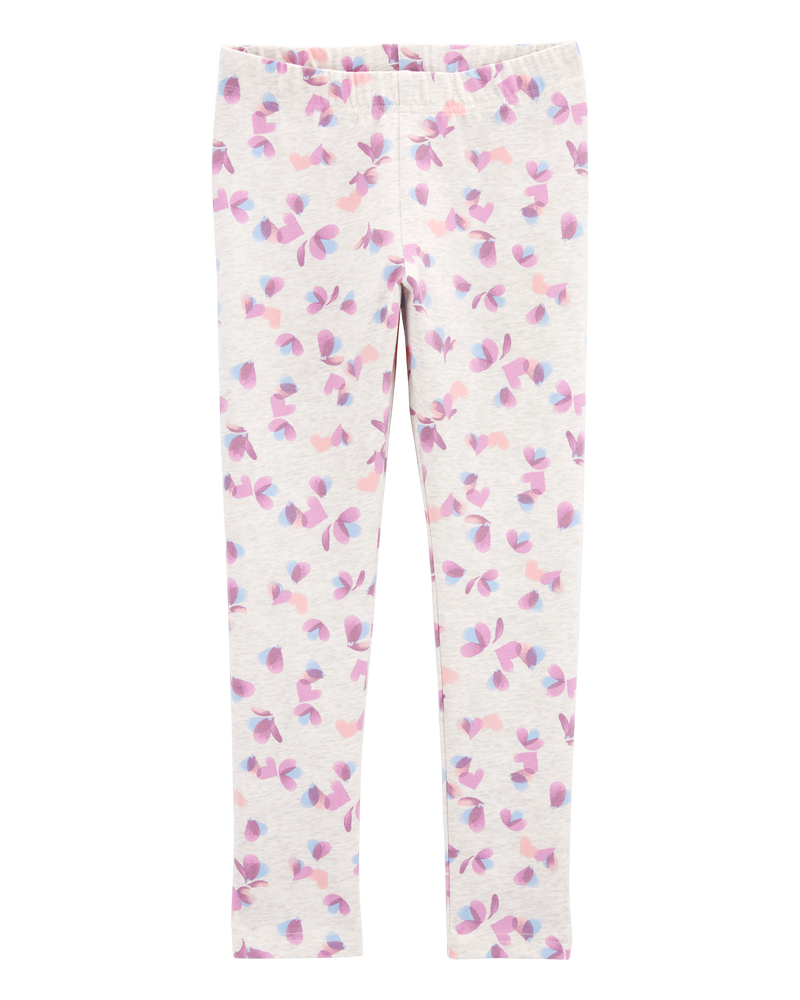 Kid Heart-Print Stretch Leggings , image 1 of 4 slides