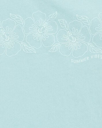 Kid Flower Vintage Muscle Tank - Turquoise, 