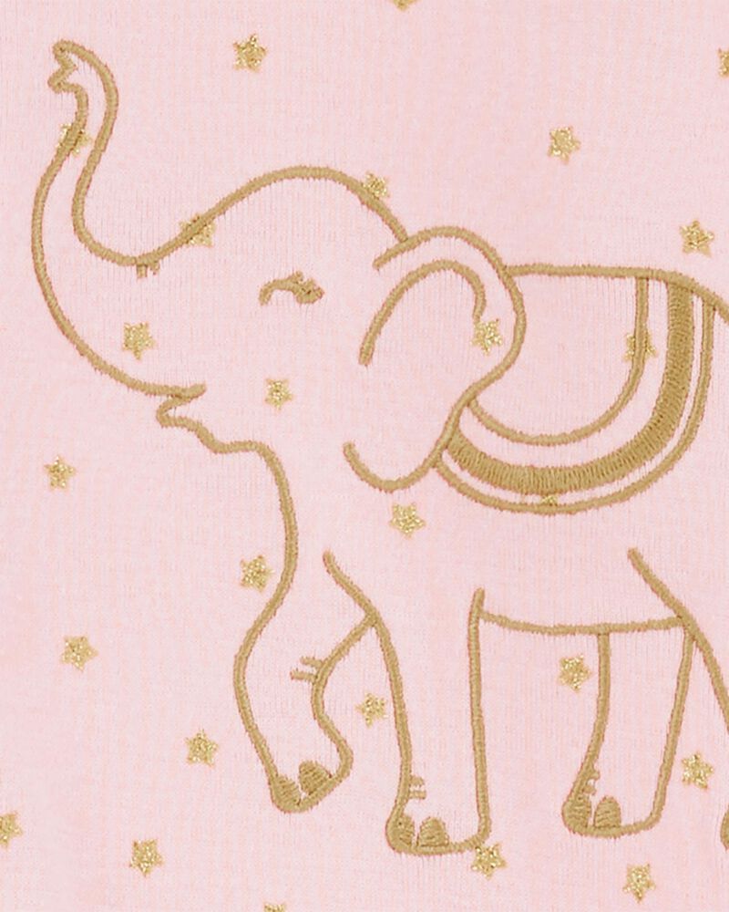 Toddler 1-Piece Elephant 100% Snug Fit Cotton Footie Pajamas, image 2 of 4 slides
