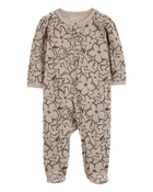 Baby Floral 2-Way Waffle Knit Sleep & Play Pajamas, image 1 of 4 slides