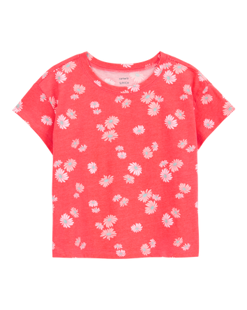 Kid Floral Short-Sleeve Tee - Orange, 